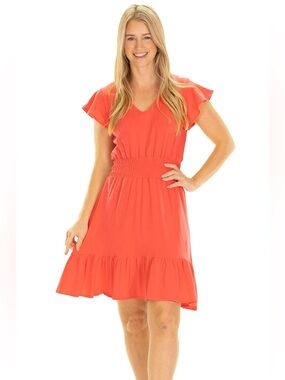 Duffield Lane The Leona Dress In Watermelon Size Large